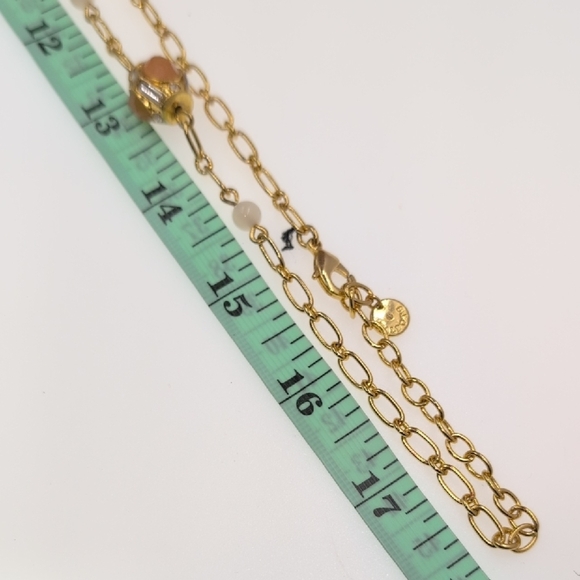 Talbots Gold and Orange Necklace with Vintage Charm - Picture 6 of 6